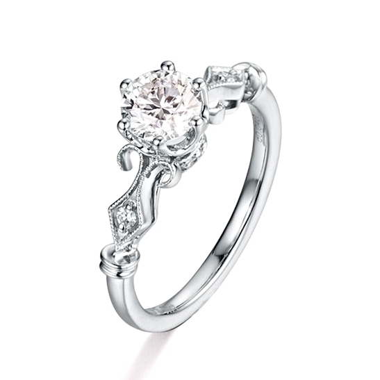 18K白金天然鑽石皇冠戒指托 (M11RYA1401)