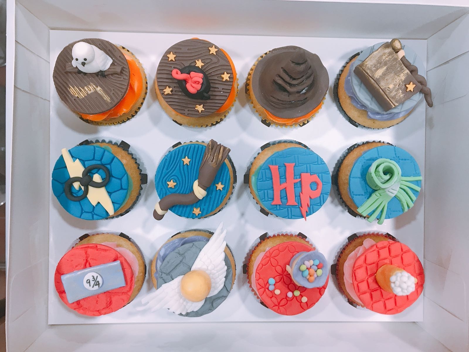 哈利波特糖皮奶油霜杯子蛋糕