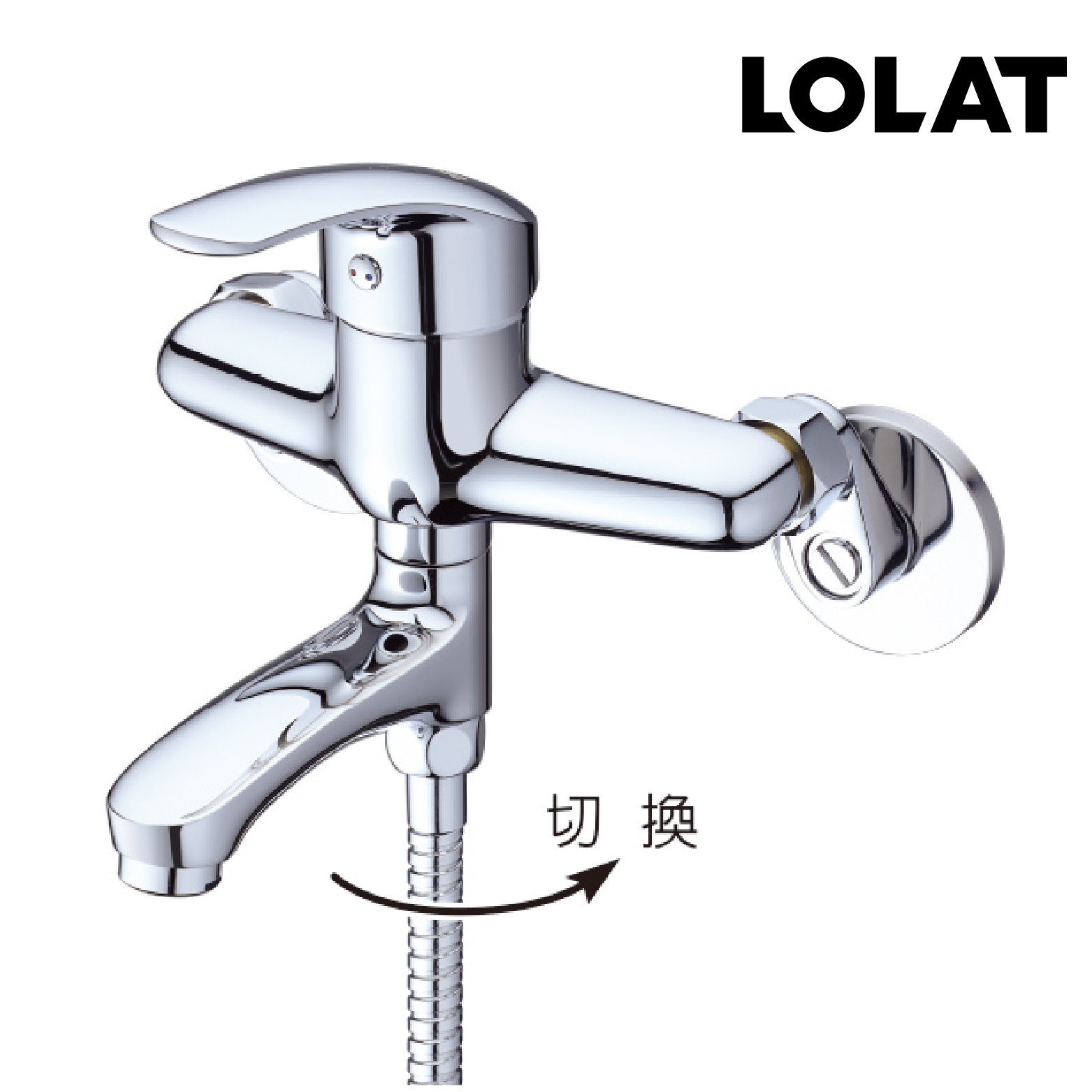 LOLAT單槍小淋浴水龍頭組-鉻色SNN1465H