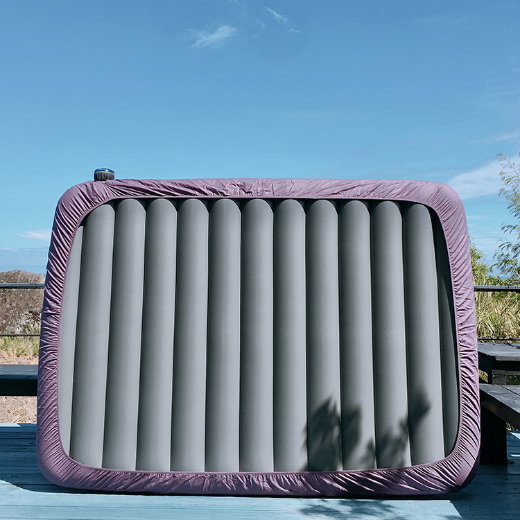 ║曼柔紫藤 ● 鐘乳淺灰║ 綠地好眠充氣床床包