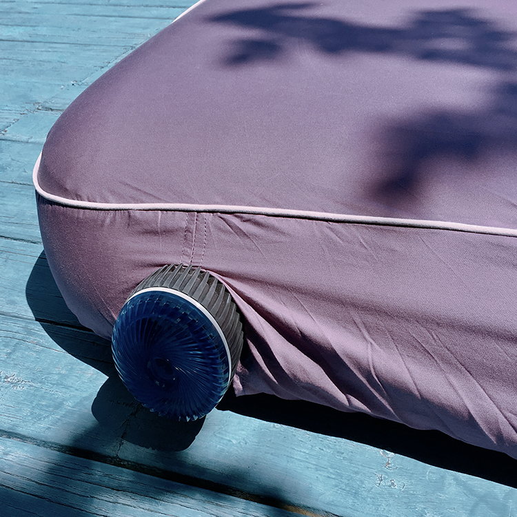 ║曼柔紫藤 ● 鐘乳淺灰║ 綠地好眠充氣床床包