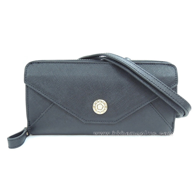 Abigale - 真皮長銀包配肩帶