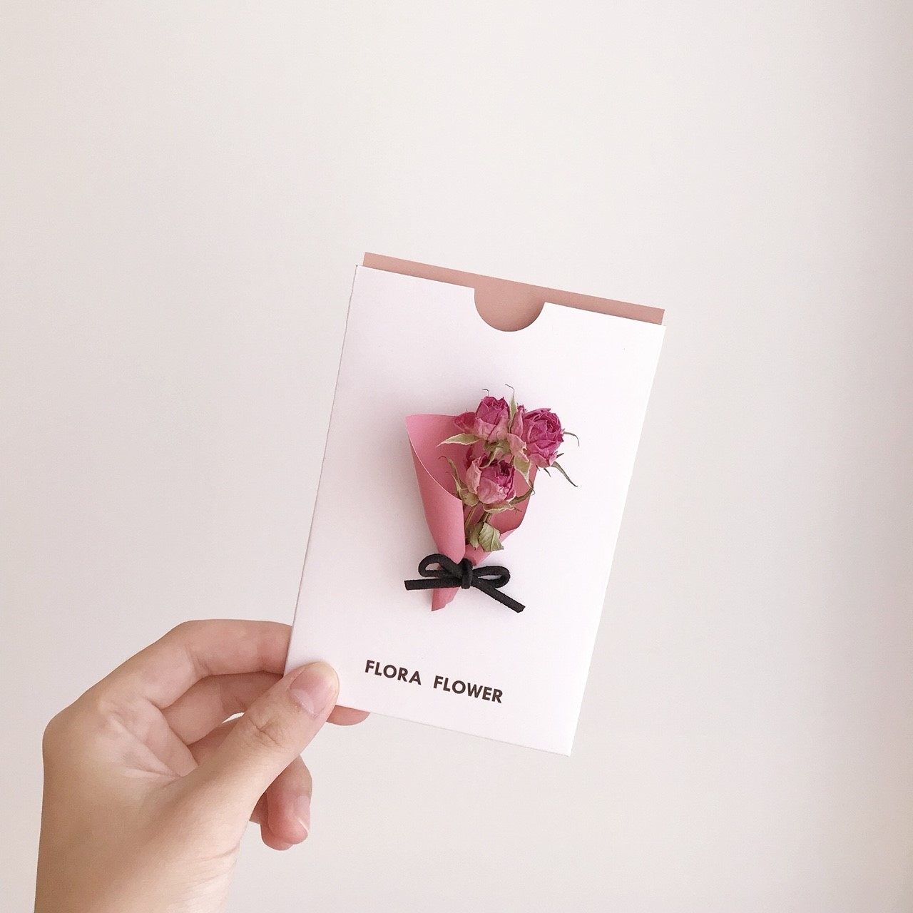 內卡式七夕乾燥花卡片