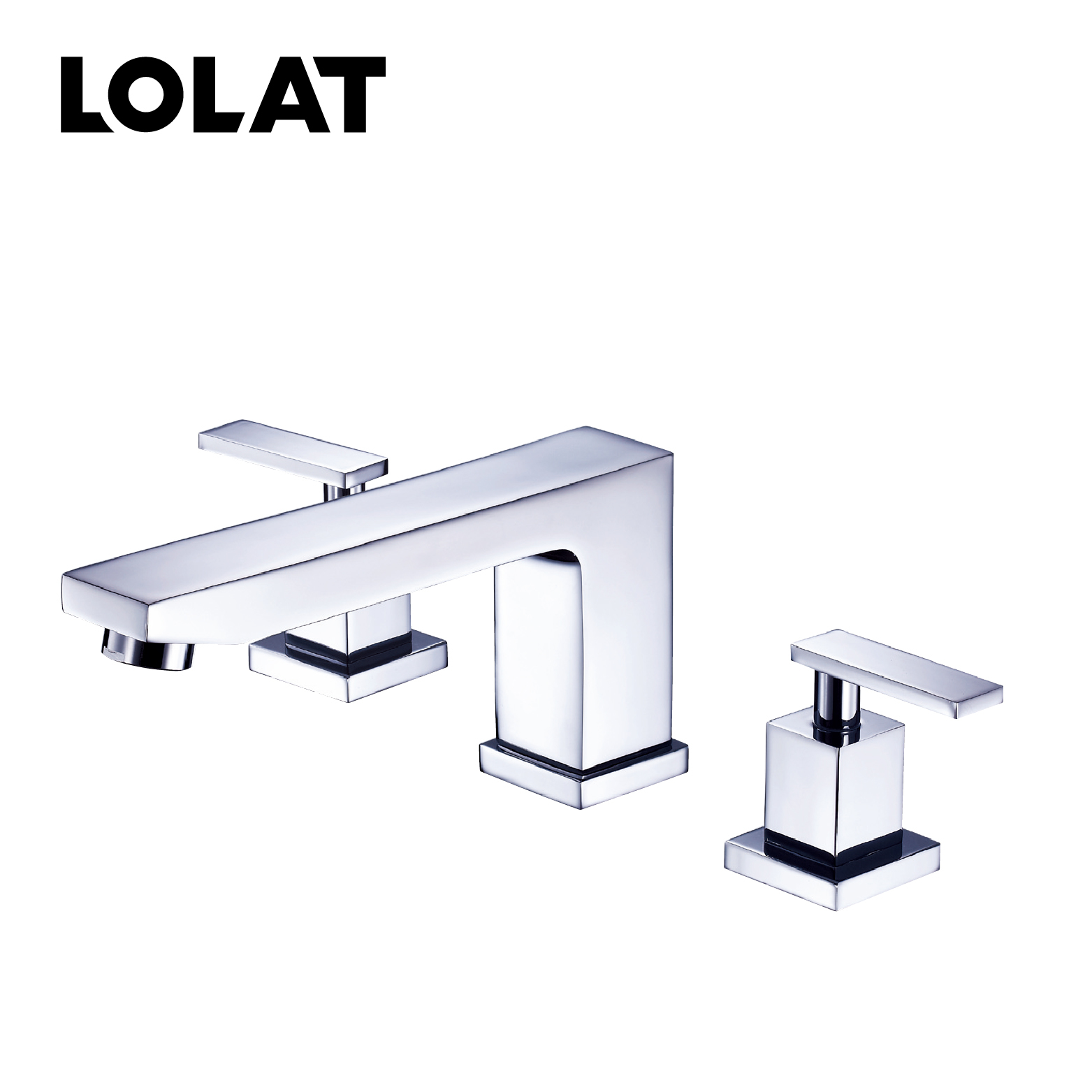 LOLAT三件式簡約浴缸水龍頭-鉻色TWC84249(期貨商品，請洽客服)