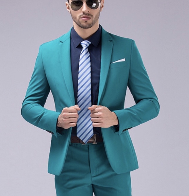 時尚合身剪裁伴郎西服