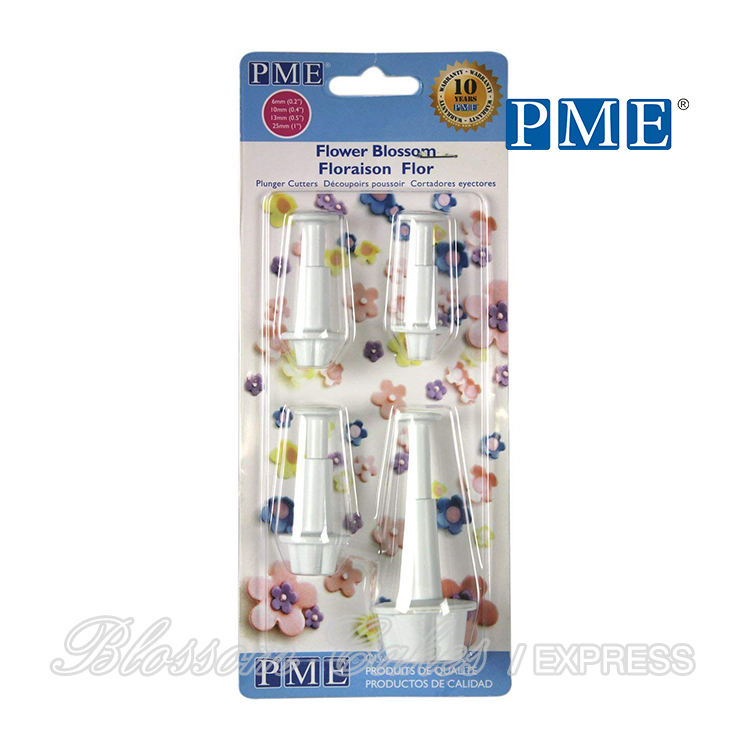 PME Blossom/Forget Me Not Plunger Cutters, S/M/L/XL, Set of 4