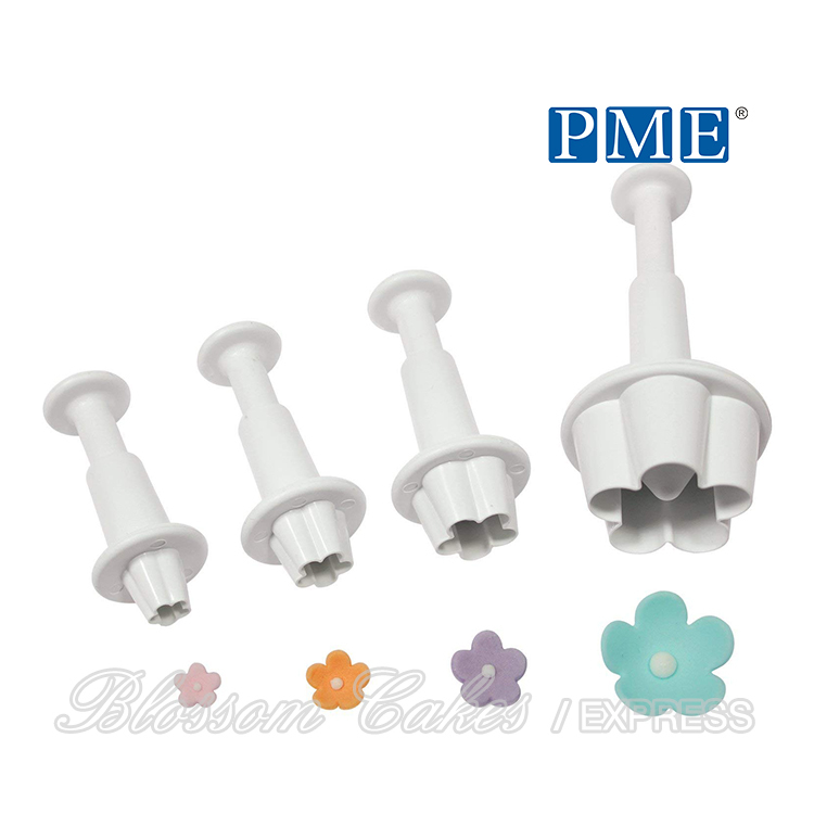 PME Blossom/Forget Me Not Plunger Cutters, S/M/L/XL, Set of 4