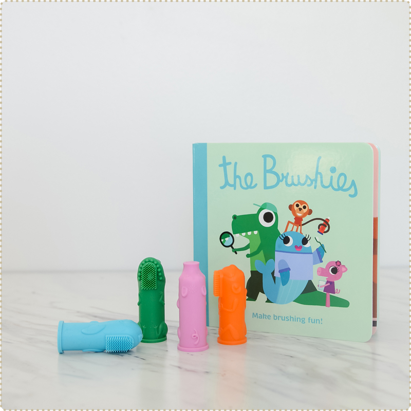 手指玩偶造型牙刷套組