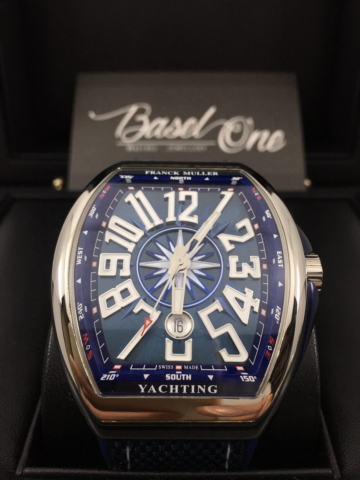 BRAND NEW V45 YACHTING BLUE STAINLESS STEEL FABRIC LEATHER STRAP