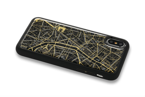 FLASH 巴黎電路線圖 iPhoneX/XS 手機殼 ( 黑色 )
