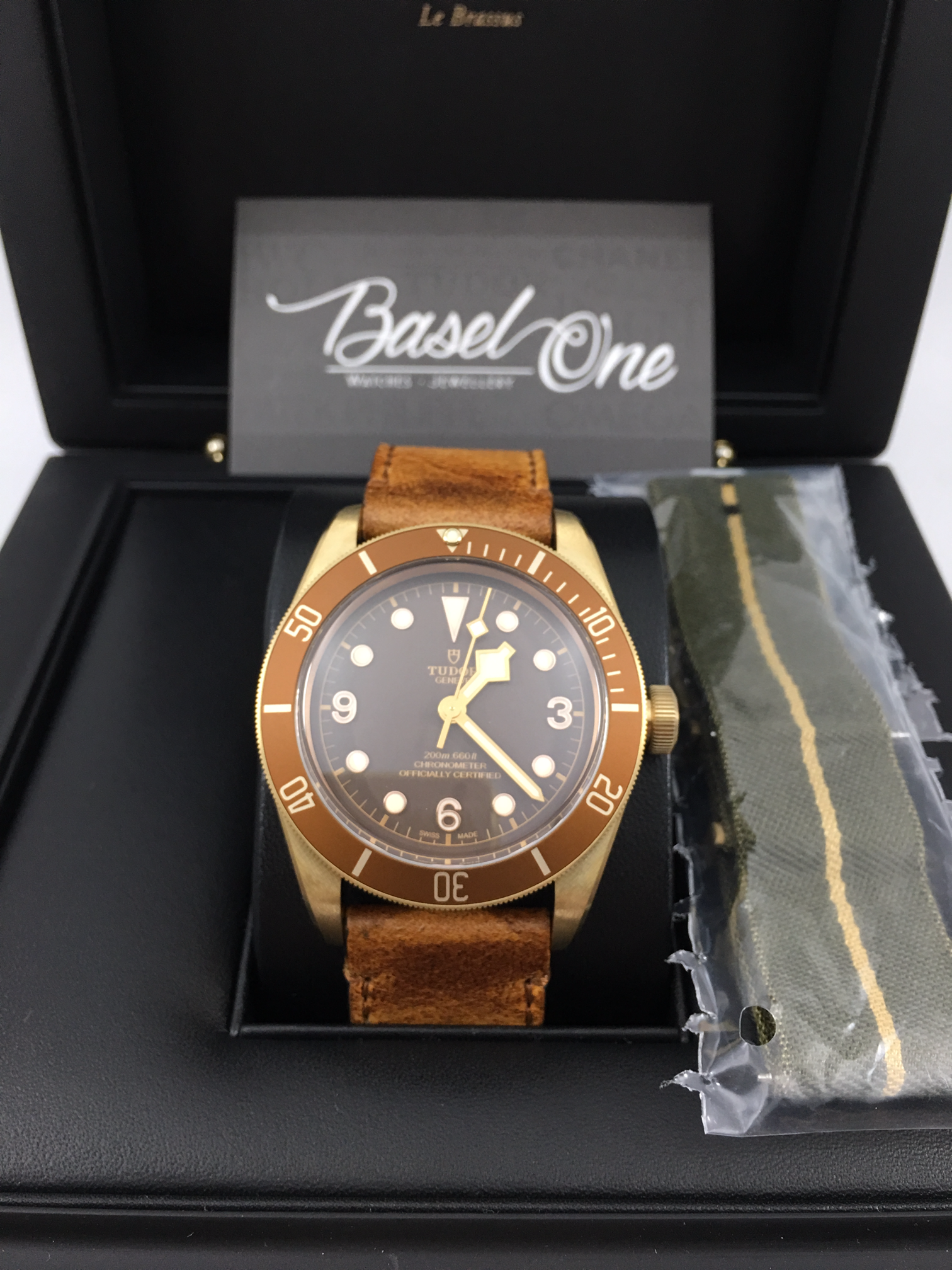 79250BM Tudor black bay brown bronze 43mm brown leather