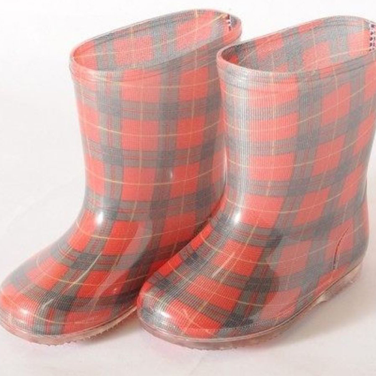 日本製 兒童雨鞋 紅格子18CM 有別於Stample 兒童雨鞋 更有造型更特別