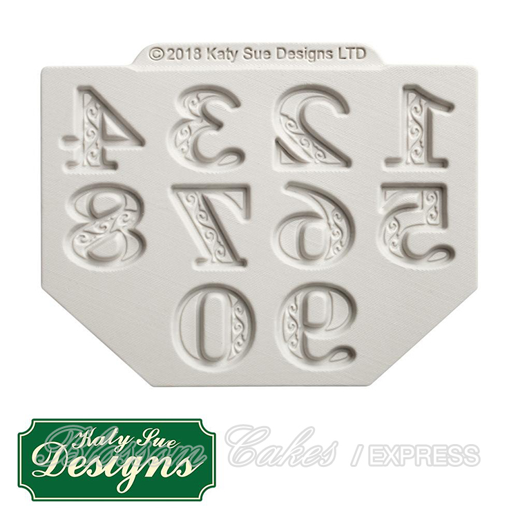 Katy Sue Manuscript Numbers - Silicone Mould