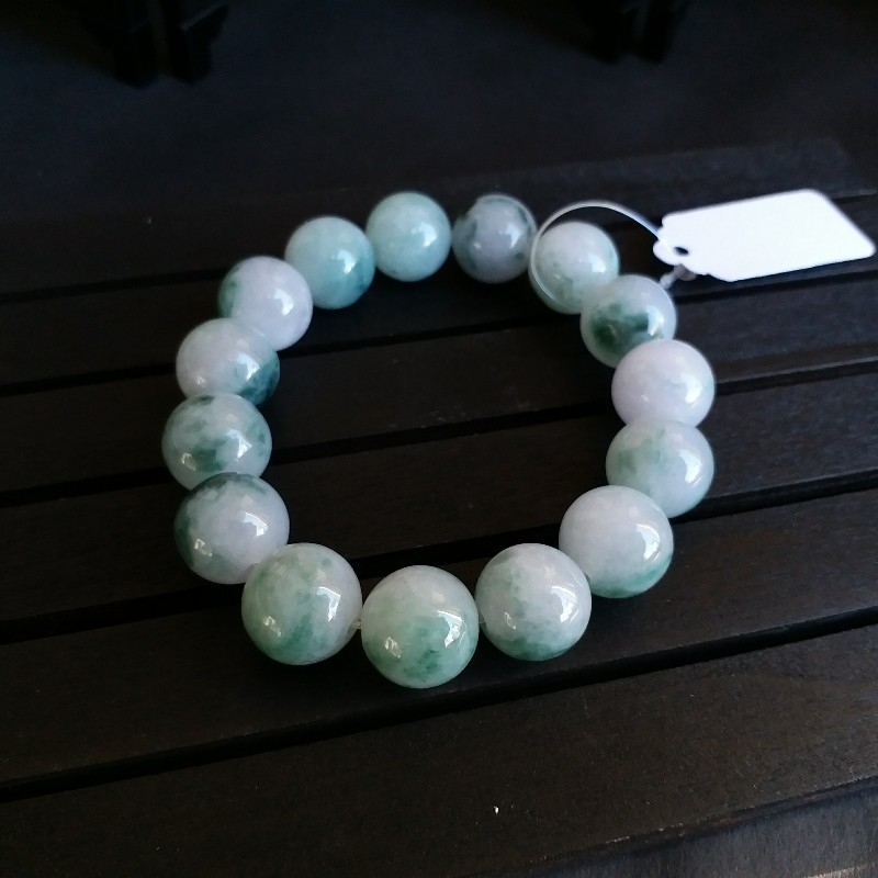 KH144622 冰糯飄花手串 (14.3mm直徑)