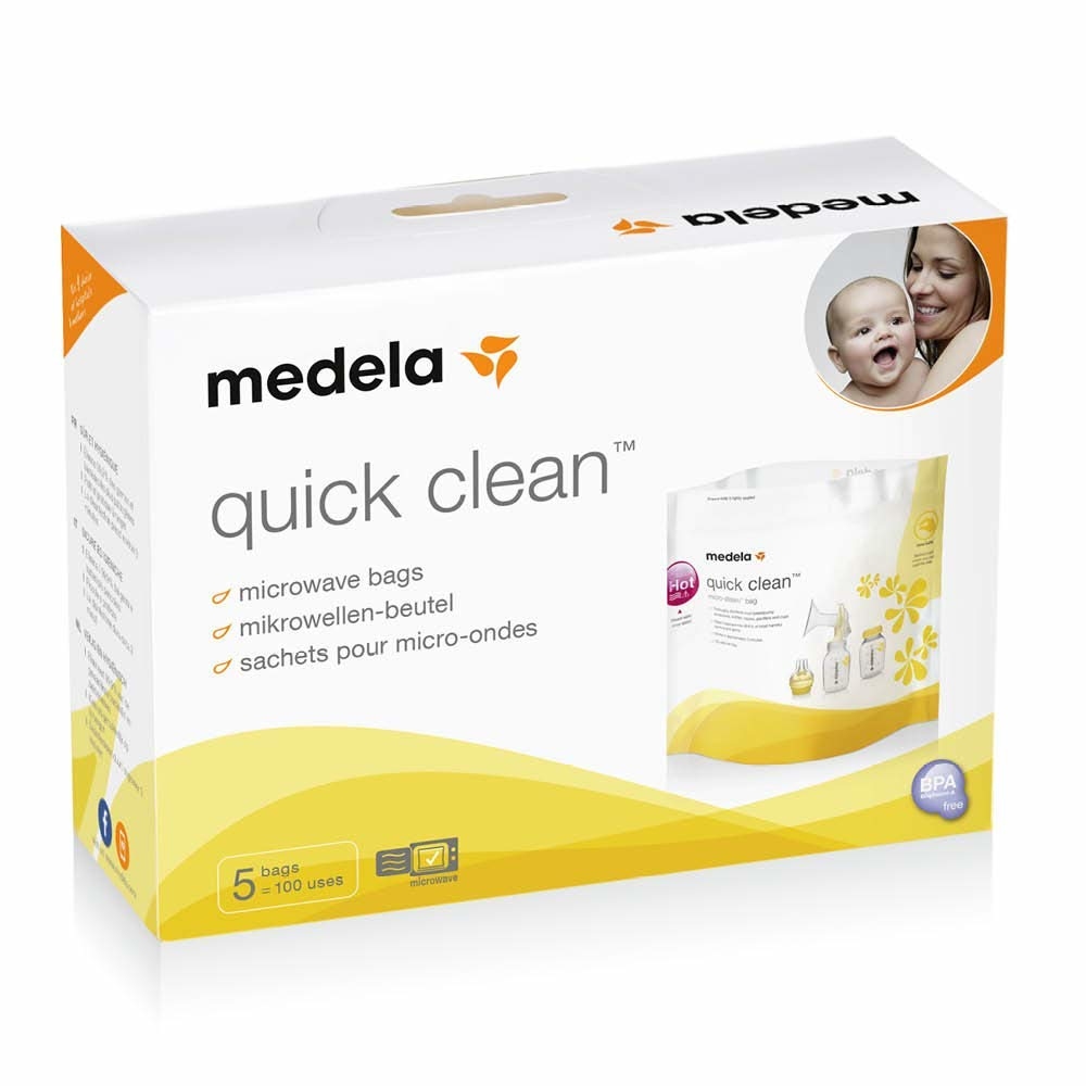 Medela Quick Clean Micro Steam Bags, 5 Count