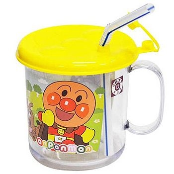 麵包超人 學習水杯 含蓋不怕破水杯 可更換吸管 防潑灑