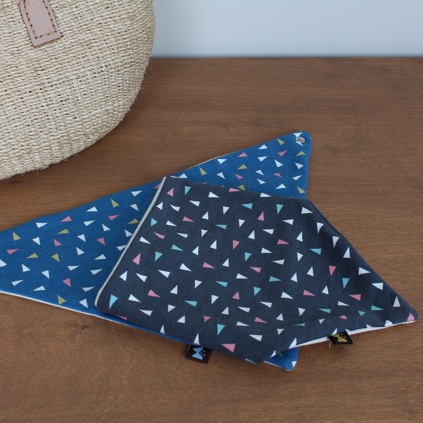 韓國 kino 口水巾  橘色/綠色 三角巾