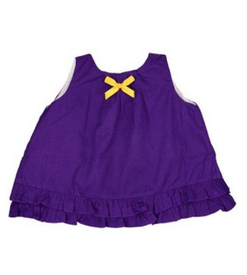 美國 RuffleButts 小女童甜美荷葉邊搖擺衣/洋裝-葡萄上的黃蝴蝶 18-24M