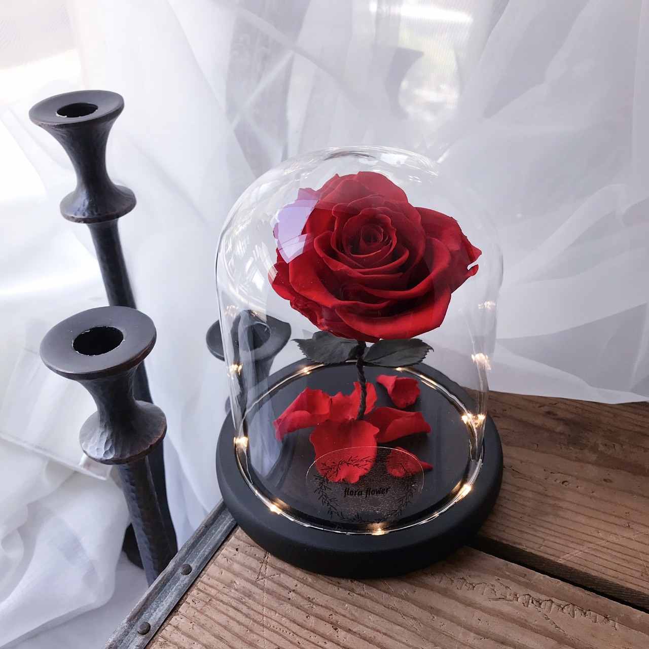 小王子永生玫瑰-酒紅