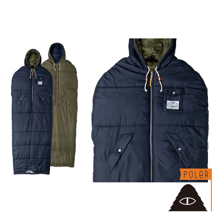 Poler THE NAPSACK 可雙面穿人形睡袋-深藍/綠