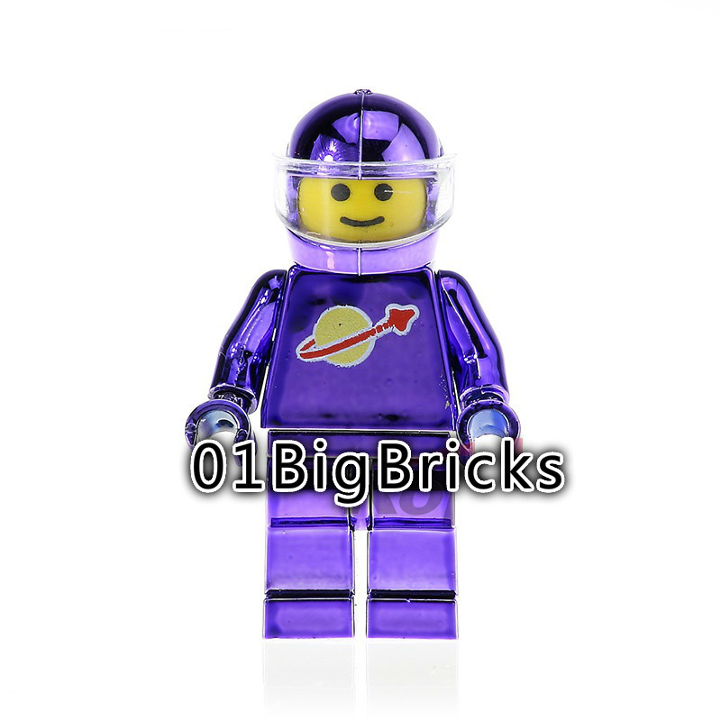 Violet Spaceman Custom Minifigures Mini figure Fit Lego PG1146
