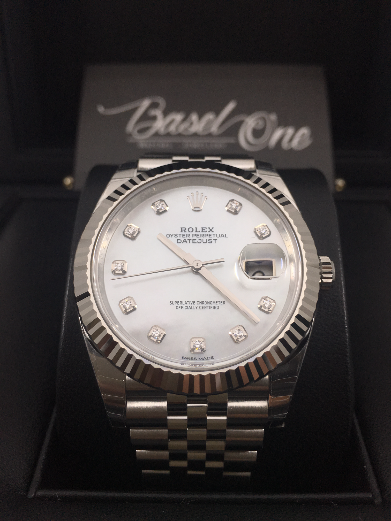 BRAND NEW ROLEX 126334ng 126334 MOTHER-OF-PEARL DIAL WHITE GOLD STEEL DATEJUST 41 JUBILEE STRAP