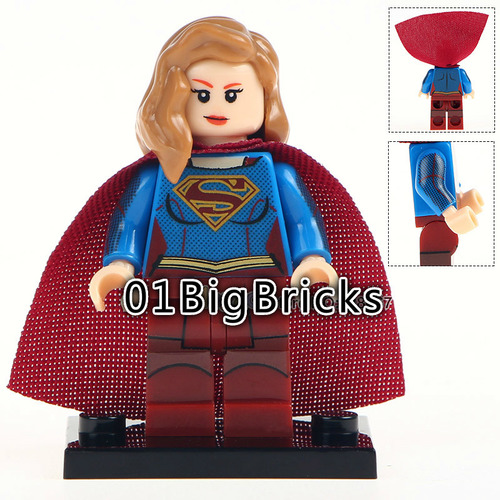 01,Big,Bricks,Custom Supergirl Minifigures Fit Lego