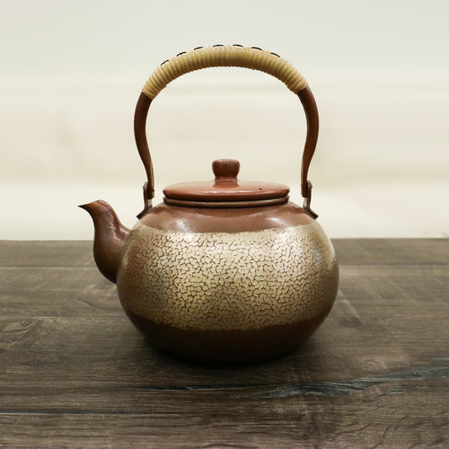 【清穗堂-本間丑藏】帶金槌目 銅壺1.8L