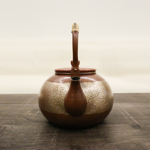 【清穗堂-本間丑藏】帶金槌目 銅壺1.8L