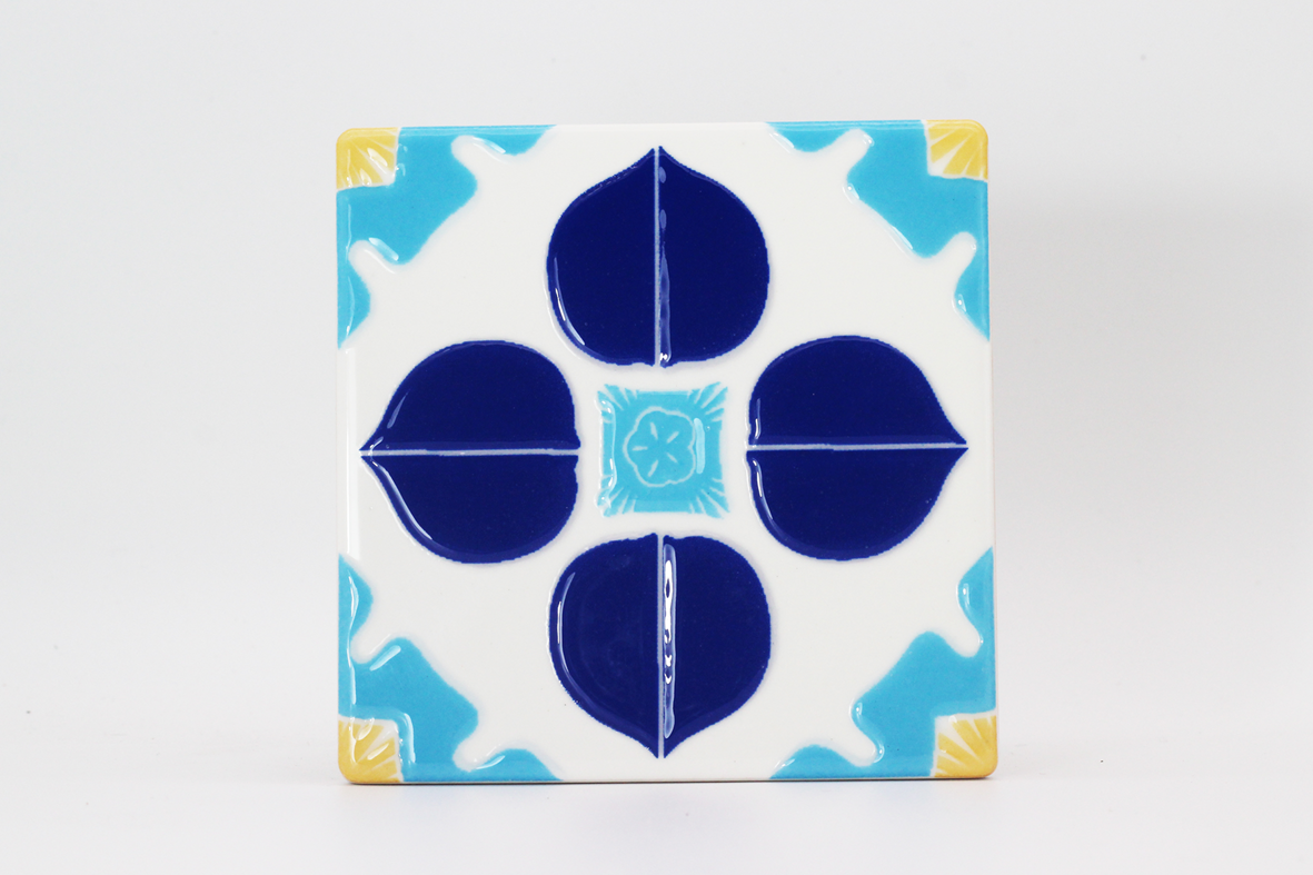 台灣花磚 秋菊高潔