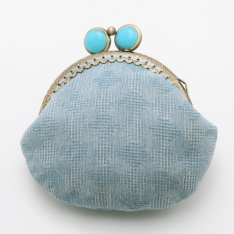 氣質高雅古銅壓花口金零錢包(材料包)