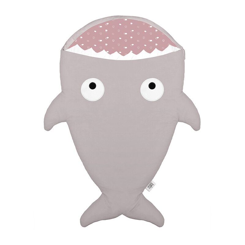 BabyBites 西班牙鯊魚咬一口 嬰兒睡袋 (輕量版) /卡其灰-粉底