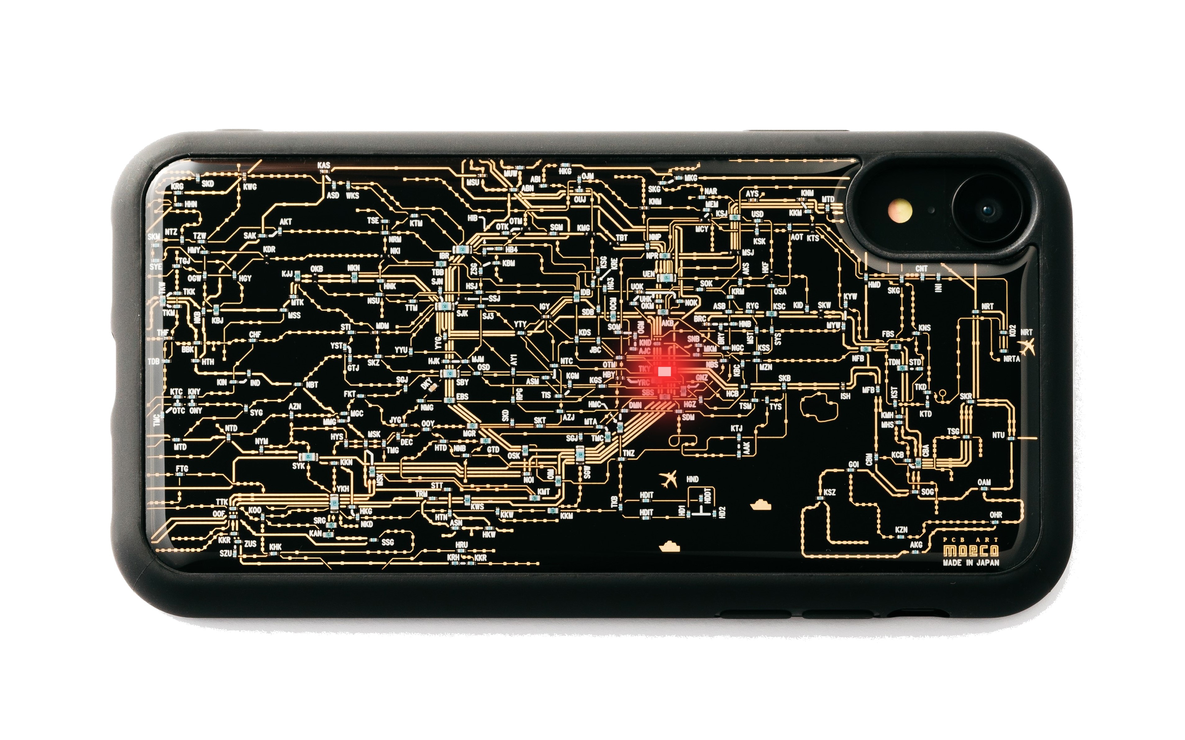 FLASH 東京電路線圖 iPhone XR 手機殼 ( 黑色 )