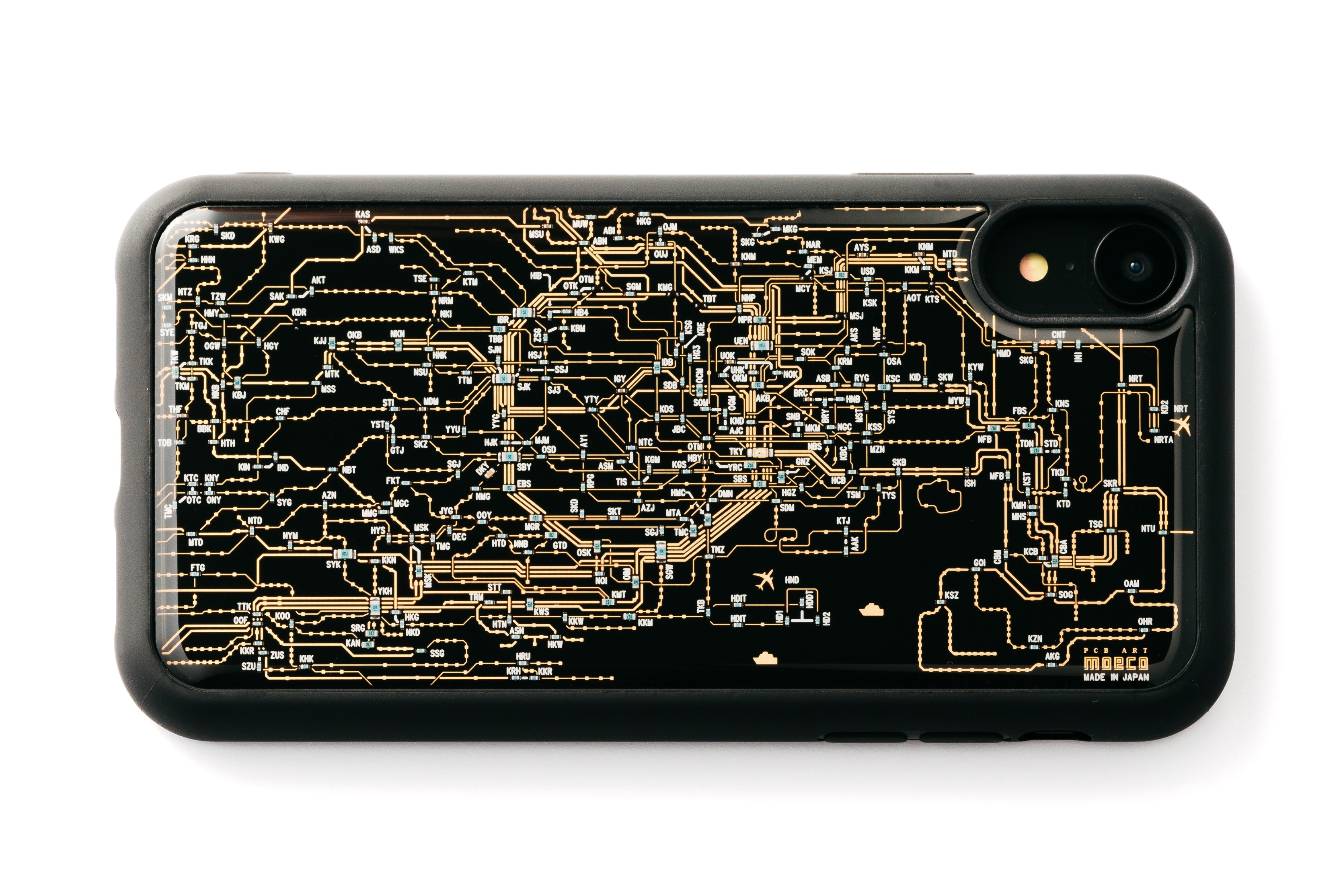 FLASH 東京電路線圖 iPhone XR 手機殼 ( 黑色 )