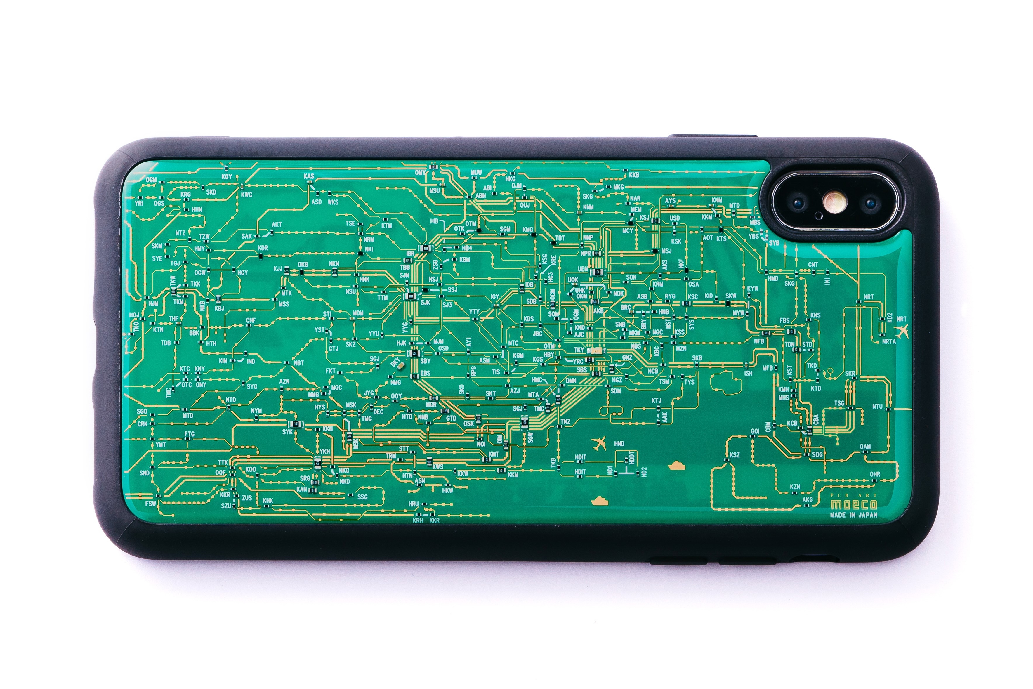 FLASH 東京電路線圖 iPhone XS MAX 手機殼 ( 綠色 )