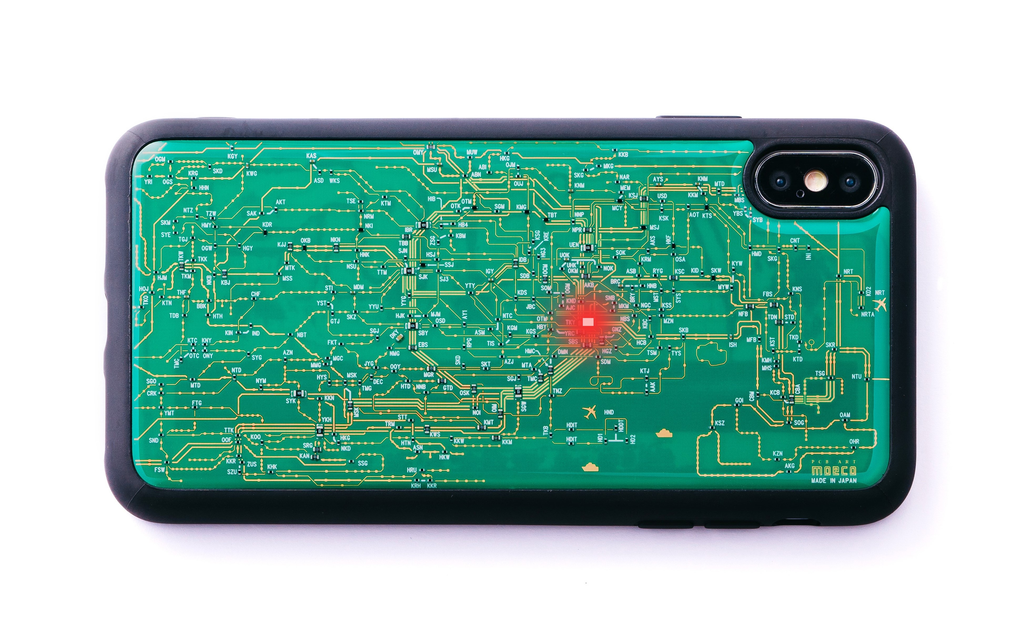 FLASH 東京電路線圖 iPhone XS MAX 手機殼 ( 綠色 )