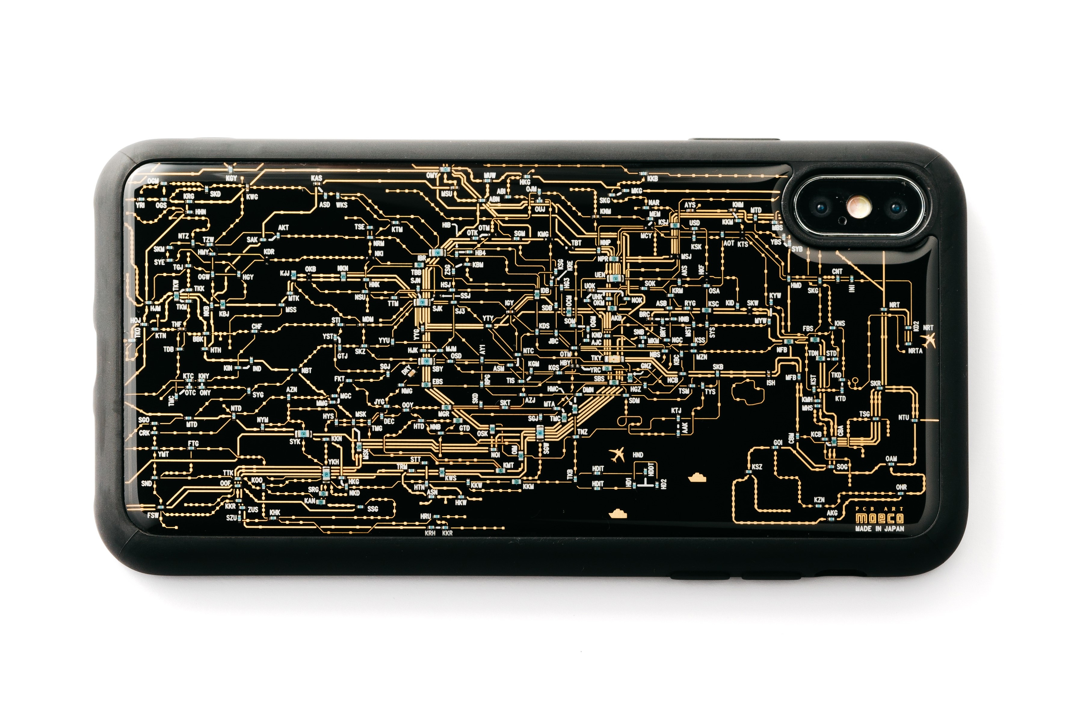 FLASH 東京電路線圖 iPhone XS MAX 手機殼 (黑色 )