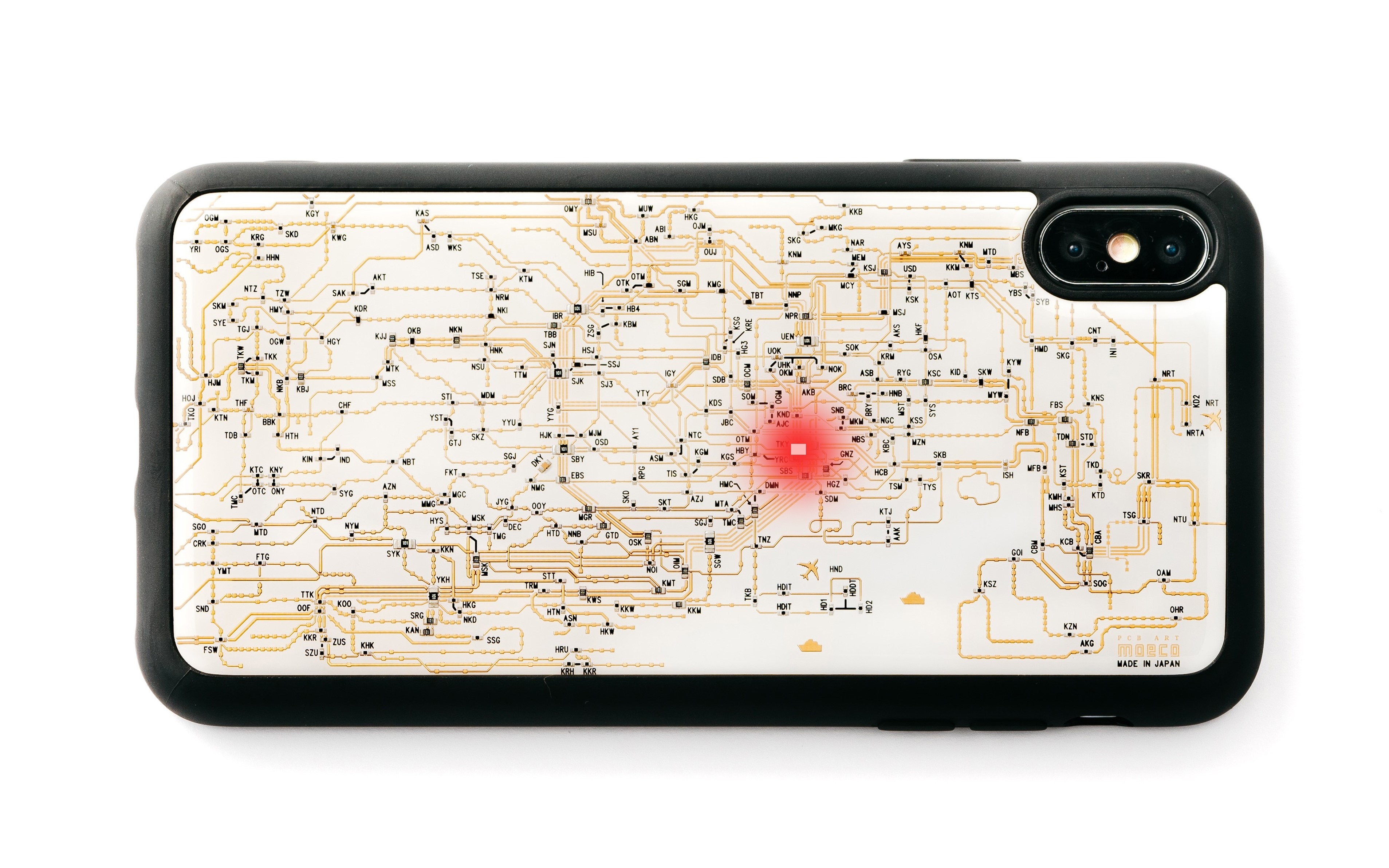 FLASH 東京電路線圖 iPhone XS MAX 手機殼 (白色 )