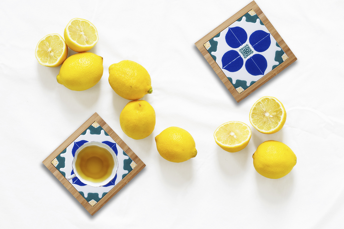 台灣花磚竹杯墊｜健康