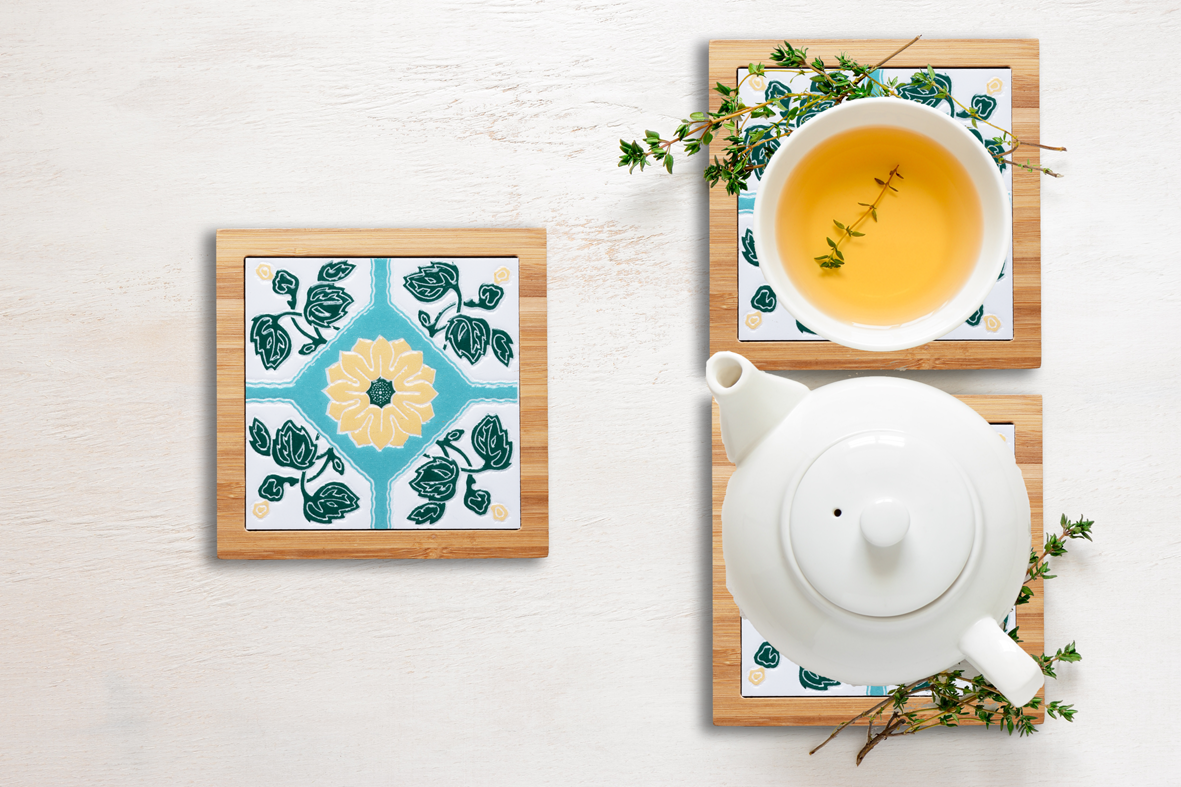 台灣花磚竹杯墊｜堅持