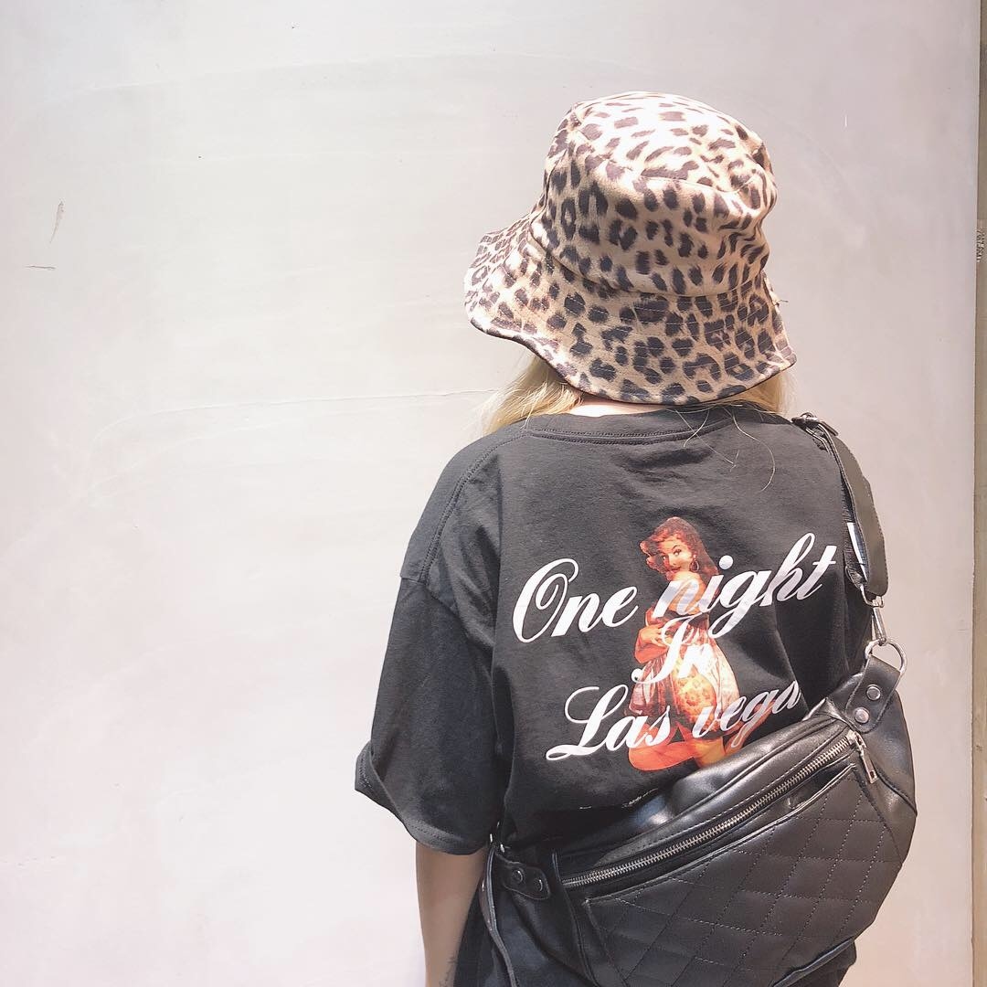 豹紋絨布漁夫帽/兩面戴