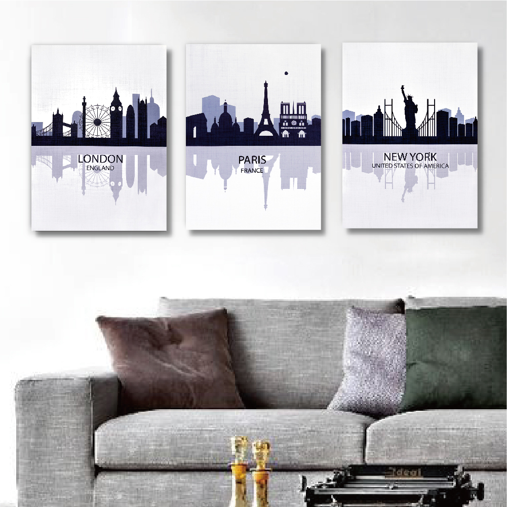 時尚無框畫-W254城市剪影
