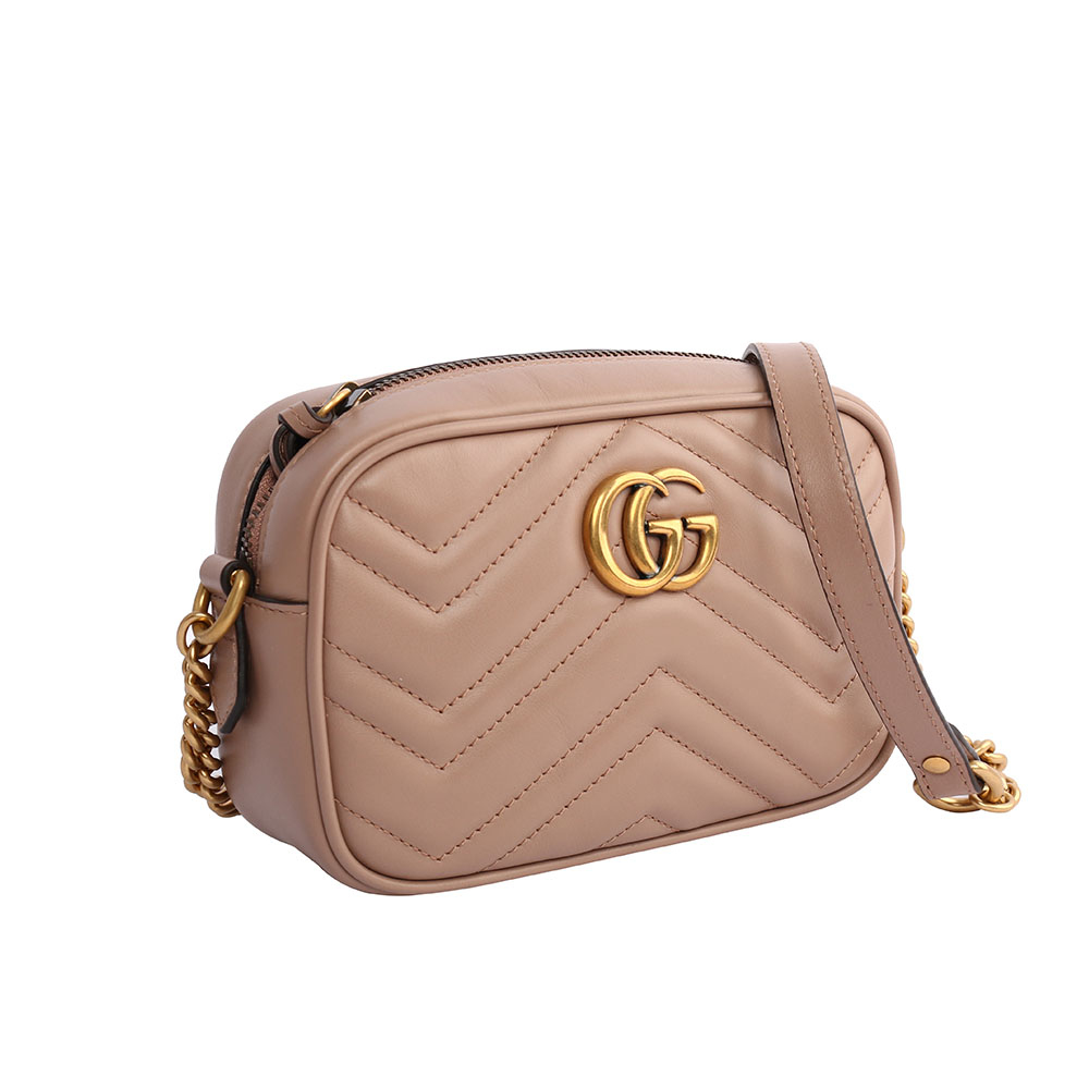 【GUCCI】Marmont Mini款方型側背鍊包