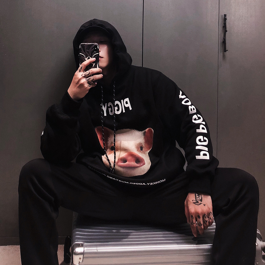 【 LAB.003選物 MAMC COUPLE PIG HOODIE 情侶豬帽TEE 】