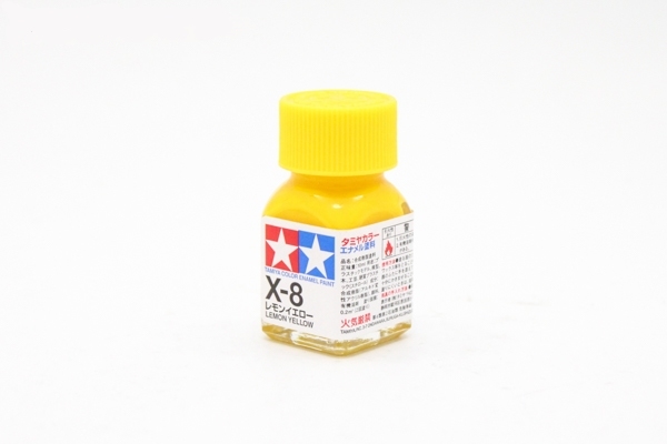 TAMIYA 田宮油性法瑯漆X-8 亮光檸檬黃10ml 貨號:X8