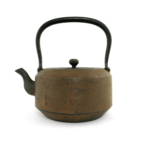 【松鹿堂-菊池真吾】肩平糸目 鐵壺1.2L