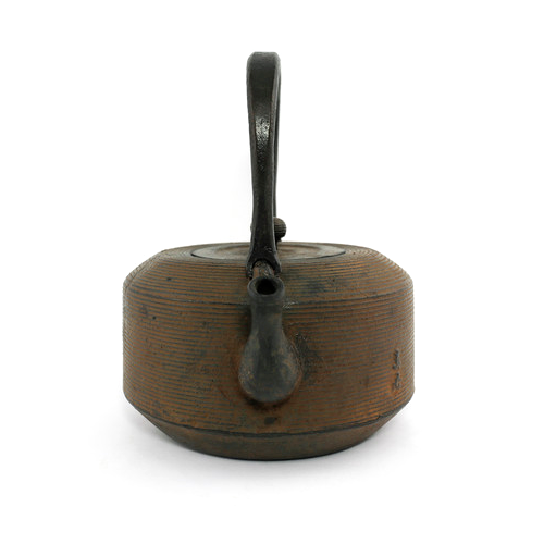 【松鹿堂-菊池真吾】肩平糸目 鐵壺1.2L