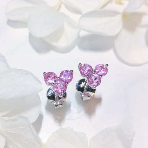 18K White Gold 0.76ct Sapphire and Diamond Earrings