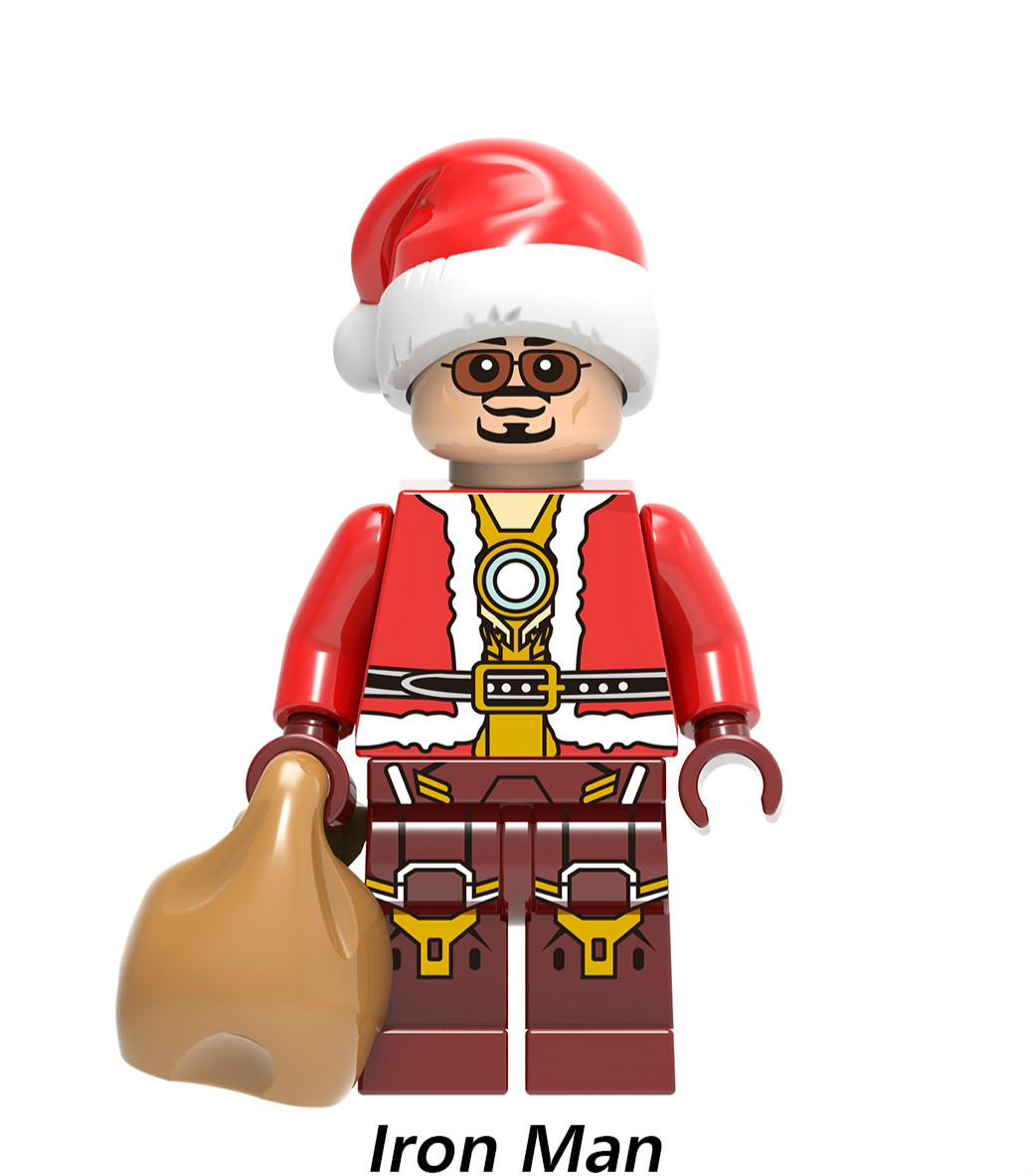 Buy 3 Get 34% Off - 01 Big Bricks Custom Santa Tony Stark Marvel DC SuperHeroes Minifigures Toy Mini figure Minifigs Fit Lego Blocks XH981