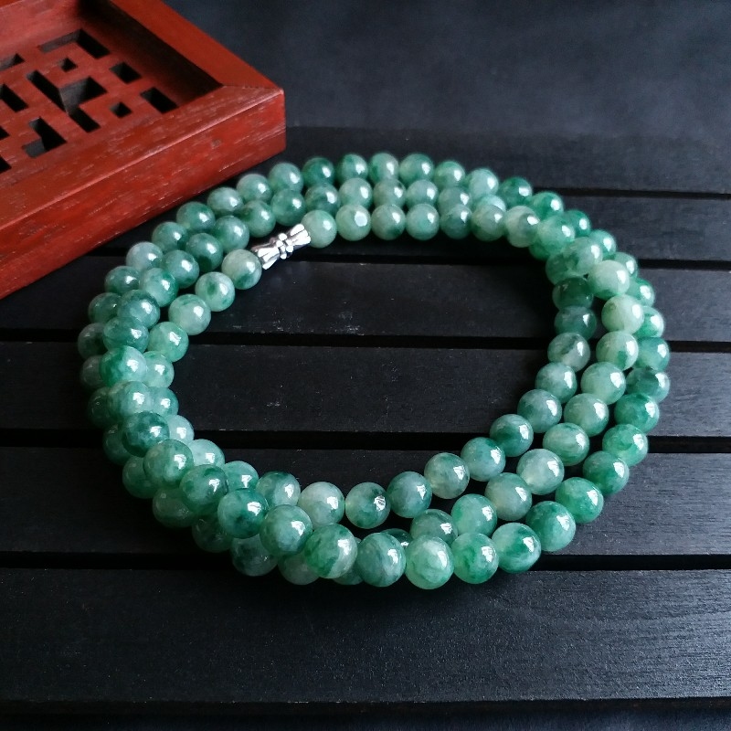 J1178 冰糯飄花珠鏈 (7mm直徑)